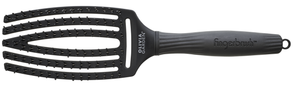 Щітка Olivia Garden Fingerbrush Care Iconic Double Bristles Black ID1733