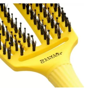 Щітка Olivia Garden Fingerbrush Care Iconic Boar-Nylon Sweet Lemonade