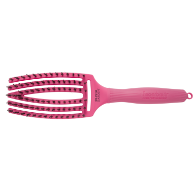 Щітка Olivia Garden Fingerbrush Care Iconic Boar-Nylon Hot Pink M ID1200