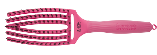 Щітка Olivia Garden Fingerbrush Care Iconic Boar-Nylon Hot Pink M ID1200