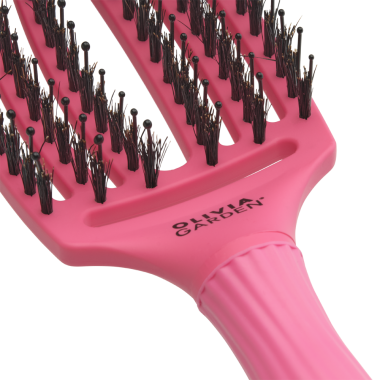 Щітка Olivia Garden Fingerbrush Care Iconic Boar-Nylon Hot Pink M ID1200