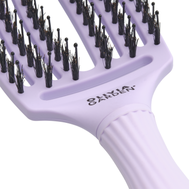 Щітка Olivia Garden Fingerbrush Care Iconic Boar-Nylon Lavender ID1407
