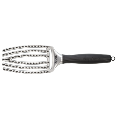 Щітка Olivia Garden Fingerbrush Care Iconic Boar-Nylon Silver ID1690