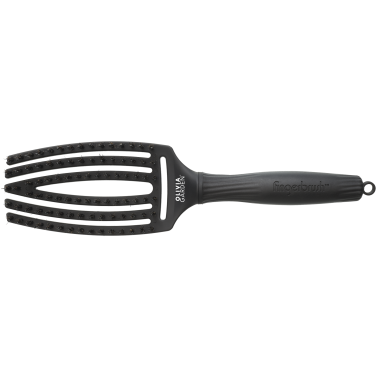 Щітка Olivia Garden Fingerbrush Care Iconic Boar-Nylon Black M ID1729