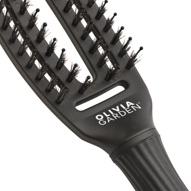 Щітка Olivia Garden Fingerbrush Care Iconic Boar-Nylon Black S ID1730