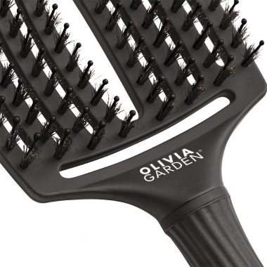 Щітка Olivia Garden Fingerbrush Care Iconic Boar-Nylon Black L ID1731