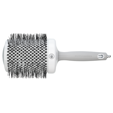 Термобрашинг Olivia Garden 80 мм Expert Blowout Shine White-Grey