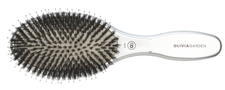 Щітка Olivia Garden Expert Care Oval Boar-Nylon Silver ID2032